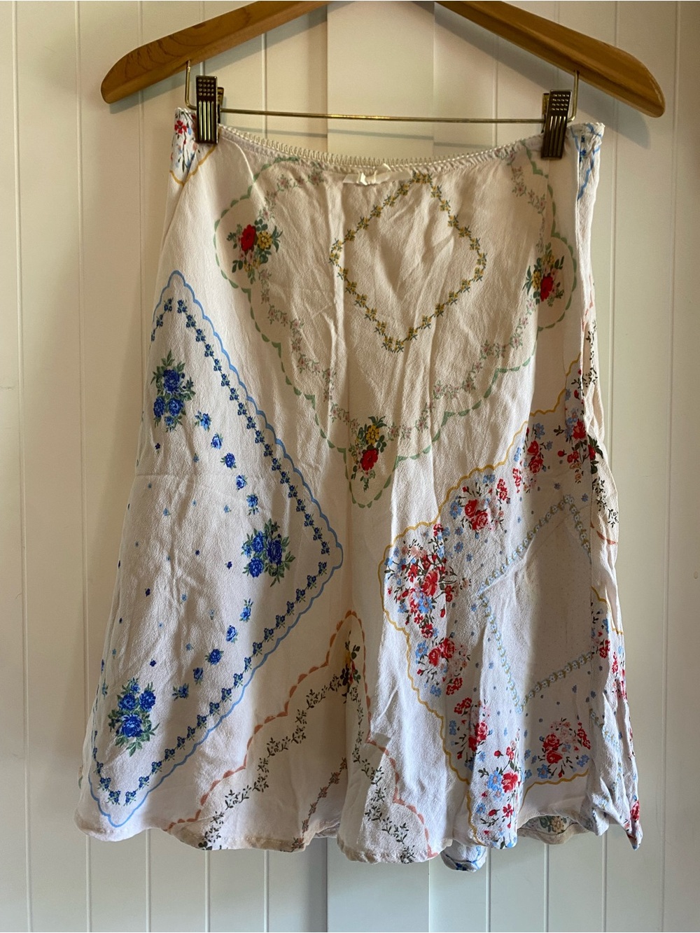 Boho Hankie Floral Skirt S